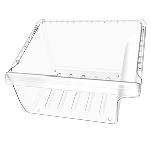 Refrigerator Crisper Drawer Bin Replacement Compatible with Samsung Refrigerator Drawer RS25J500DSR RS25H5000SR RS261MDRS Crisper Bin DA97-08692A DA61-05547C Fridge Crisper Drawer