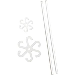 2Pcs Plant Support Stakes with Hook Clips for Potted Plants Flowers Balcony