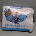 SWIMLINE Inflatable Ride-On Pool Float  Fun Raft for Pools, Beaches, and Summer Parties, Large 70", Shark, Grey