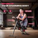 BODY RHYTHM Dual-track Ab Workout Machine with 4 Adjustable Heights, Foldable Core & Abdominal Exercise Machine with 330lbs Weight Capacity, Total Ab Workout Equipment for Home Gym, Ab Women Exercise Fitness Trainer.