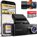TORVO TD3 4K+2K Dash Cam with App, Camera for Car Front and Back with 5G WiFi & GPS, Free 64GB Card, Night Vision Dashcam Front Cameras 24/7 Recording When Car is Off, Security Camera for Cars