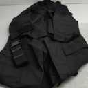 Military Tactical Mens Hunting Combat BDU Uniform Suit Shirt & Pants with Belt MC (Large, Black)
