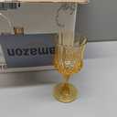 XUWAIDSGN 16 Pcs 7oz Plastic Vintage Glasses Drinking Glasses Unbreakable Wedding Glassware Crystal Water Goblets Reusable Drinkware Vintage Champagne Flutes (16, Amber)