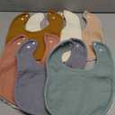 Konssy Muslin Baby Bibs 6 Pack Baby Bandana Drool Bibs Cotton for Unisex Boys and Girls, Soft Absorbent Set for Teething and Drooling