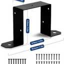 4 Pcs 4" x 4" Strap Post Ties, Heavy Duty Brackets for 4x4 Wood Posts - Ideal for Deck, Fence, Gazebo Construction