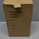 NETANY Plastic 50 Oz Water Carafe with Flip Top Lid, Set of 2 Square Base Juice Containers, Clear Plastic Pitcher - for Water, Iced Tea, Juice, Beverage, Cold Brew and Mimosa Bar - HAND WASH ONLY