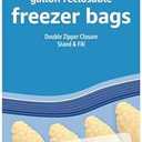Amazon Basics Reclosable Freezer Gallon Bags, BPA Free, 90 Count (Previously Solimo)