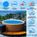 Hot Tub Spa Solar Bubble Cover Blanket for Round Inflatable Hot Tub Spa Pool Thermal Insulation Floating Bubble Wrap Covers (4.7 Ft)