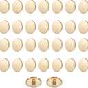 2 x HARFINGTON 30pcs 36L Metal Round Flat Sewing Buttons 23mm Alloy Shank Craft Replacement Button for Men Women Suit Woolen Coat Shirt Trousers Sewing Crafts, Rose Gold