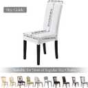 MOSAYT Velvet Stretch Chair Covers for Dining Room Set of 4 - Soft Slipcovers with Thick Removable Fabric for Parsons Chairs, Washable Seat Protectors for Kitchen, Banquet & Home Decor, White