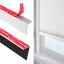Light Blocking Strips, Blackout Side Tracks,PVC,for Window Shades & Blinds
100% Blackout PVC Strip,Blocks Light Gaps,Fits Bedroom & Nursery Blackout Shades,Simple Installation L-Shaped White 2pcs58.5"