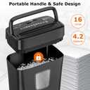 Bonsaii Paper Shredder, 8-Sheet Crosscut Home Office Shredder with 4.2 Gallon Bin, P-4 Security Level Document Shredder Shred Credit Card/Mail/Staple/Clip (C261-C Updated)