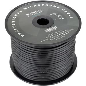 Sewell Silverback Screamer Bulk XLR Cable, 300 ft. Spool, Pure Copper, OFC, Flexible, Spiral Braided Shielding SW-30632, Black (300 ft)