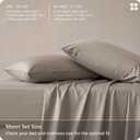 Bedsure King Size Sheets Set, Cooling Sheets for Hot Sleepers, Rayon Derived from Bamboo, PureWoven, Breathable & Soft, Deep Pocket Up to 16 Inches, Hotel Luxury Silky Bedding, Simply Taupe