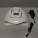 UV Gel Nail Lamp,150W UV Nail Dryer LED Light for Gel Polish-4 Timers Professional Nail Art Accessories,Curing Toe Nails (White)