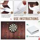 Dart Board Wall Protector, 47 x 35 in, 0.5 in Thick Felt Dart Board Surround Backboard, Self-Adhesive Wall Protection Backing, Cork Alternative for Game Room, Bar, Man Cave