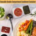 20PCS Double Compartment Condiment Container, Reusable Snack Container With Lids, Condiment Containers with Lid for Dip, Sauce, Sampling and Travel Snacks