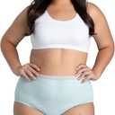 Fruit of the Loom Women's Eversoft Cotton Underwear Multipacks, Tag Free & Breathable (Blue, XXXL)
