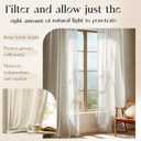 Dreaming Casa Taupe Sheer Curtains 102 Inches Long, Rod Pocket & Back Tab Light Filtering Textured Sheers for Living Room Bedroom, 2 Panels, Each 100" W x 102" L