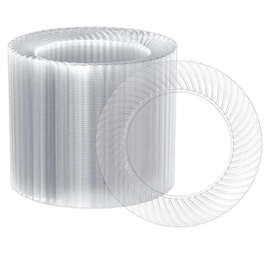 FOCUSLINE 7 Inch Clear Plastic Plates, 100 Count Disposable Heavy Duty Salad Dessert Plates, Premium Hard Plastic for Weddings, Parties & Events