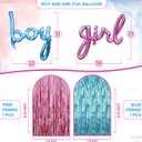 KatchOn, Gender Reveal Decorations Set - Pack of 55 | Gender Reveal Party Supplies Kit, Gender Reveals Balloon Arch Kit | Boy or Girl Balloon for Party Decorations | Pink and Blue Streamers, 31x32 Inch, 25x36 Inch