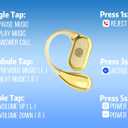 Open Ear Earbuds Wireless Bluetooth 5.4 with Touchscreen Charging Case, 32H Playtime, 6g Lightweight Running Headphones, Sport Over The Ear Earbuds for Running Cycling Workouts...Beige