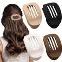 4 Pack Large Flat Hair Clips Oval Claw Clips for Women Thick Thin Hair Matte Solid Neutral Color Non Slip Strong Hold Barrettes Accessories for Women Girls (4 Pcs-C)