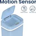 Ninestars NPT-16-1BL Automatic Touchless Motion Sensor Diaper Disposal Trash Can with lid, 4.2 gallon/16 L, Baby Blue Plastic
