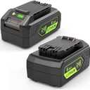 TREE.NB 24V 6.0Ah Replacement for Greenworks 24V Battery Long-Lasting Compatible with Greenworks 24 Volt Lithium Lawn Mower Battery 29842 29852 LB24A020 for Greenworks Trimmer Weed Blower (2Pack)