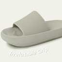 Menore Slippers for Women and Men Quick Drying, Parent-Child EVA Open Toe Soft Slippers, Non-Slip Soft Shower Spa Bath Pool Gym Beach House Sandals for Indoor & Outdoor (4-4.5 Women/3-4 Men, Light Khaki)