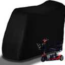 Sqodok Mobility Scooter Storage Cover, 420D Scooter Cover with Windproof Buckles Waterproof Scooter Weather Cover Protect from Dust Dirt Snow Rain Sun Rays, 48" x 22" x 38"