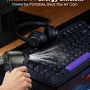 Compressed Air Duster 180000RPM Super Power Cordless Electric Air Duster with 3-Speed Turbo Fan, Rechargeable Air Blower for Computer, Keyboard, Car, Camera & Home Cleaning