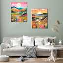 Ycydilirab 2 Pack Landscape Adult Paint by Number Kits on Canvas(with Gifts Box)-Painting by Numbers Landscape,Paint by Number Canvas for Adults Perfect for Gifts Home Wall Decor(40x50cm)