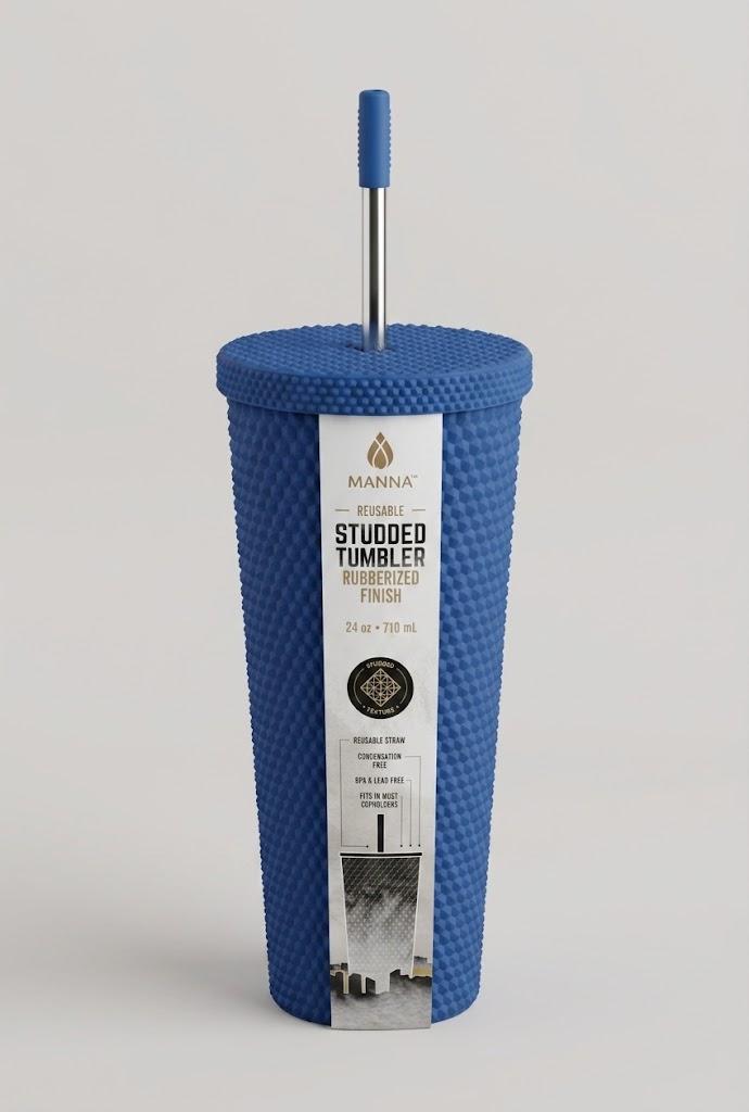 24oz Studied Tumbler - Rubberized - Mineral Blue