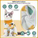 QBLEEV Cat Recovery Suit for Post Surgery, Spay Neuter Onesie for Cats | Soft stretchy cotton, anti-lick surgical shirt for skin diseases, pajamas for abdominal wound, kitten cone alternative, S-XL