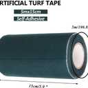 TYLife Artificial Grass Tape,Synthetic Turf Seaming Tape,Artificial Grass Seaming Tape for Lawn,Jointing Mat Rug,Connecting Fake Carpet,Garden Pet Rug,6" X 16'
