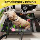 Large Dog Car Seat, Hard Bottom Car Seats Cover for Dogs, Waterproof Non-Slip Foldable Back Seat Extender for Medium to Large Size Dog, Backseat Cover for Dogs in Vehicle SUV Truck, Black L
