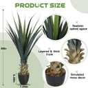 Giegxin 1 Piece 4ft Tall Artificial Spiked Agave Plant Potted Faux Agave Plants 48'' UV Resistant Large Realistic Artificial Greenery Outdoor Indoor for Housewarming Gift House Garden Bathroom