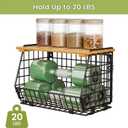 Wire Fruit Basket for Kitchen Storage: Hanging and Counter Basket for Vegetable Produce - Potato and Onion Storage for Pantry 3 Pack