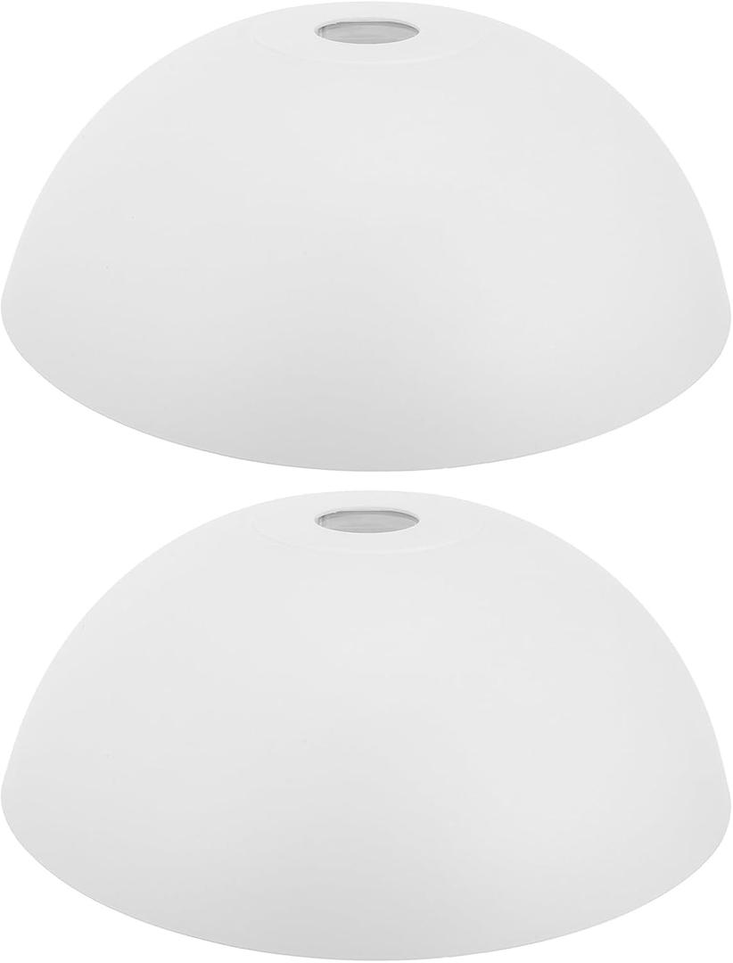 PRETYZOOM Mushroom Lamp Shade 2pcs Floor Lamp Shades Replacement Plastic Bowl White Lamp Shades for Pendant Fan Light Wall Sconce Chandelier Table Lamp