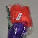 1 Pair(Left+Right) Women Hand Made Real Silk Belly Dance Fan Veils, Gradient Color Length 180cm Width 90cm (Purple rose orange)