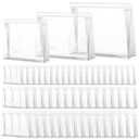 Xuniea 50 Pcs Mini Clear Makeup Bag Small Clear Zipper Pouch Travel Plastic Cosmetic Organizer Waterproof for Toiletries Swimsuit Bikini Bathing Suit(9.8'',7.9'',5.9'',Transparent)