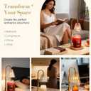 Marycele Candle Warmer Lamp with Timer & Dimmer - Mothers Day Gifts for Women Mom Her, Aesthetic Office Home Decor, Adjustable Height Wax Melter for Candle Jar & 3-Wick Candles (2 Bulbs Included)