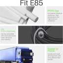 4AN 1/4 PTFE E85 Hose Braided Fuel Line Fitting Kit 20FT Transmission Oil Cooler Line Nylon Stainless Steel Black