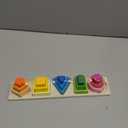 PEBIRA Montessori Toys for 1 2 3 Year Old Boys Girls Toddlers, Heightened Peg-Free Wooden Stacking Toys, Shape Sorter Learning Toy, Birthday Gift for Baby Kid Age 1-4 Preschool Toy, Various Game Play (Multicolor)