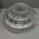 13.7" Dimmable Crystal Chandeliers 3-Tiers Flush Mount Ceiling Lamp Modern Round Ceiling Light Fixture with Remote Controller for Bedroom Dining Room