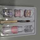SAVILAND Acrylic Nail Kit - 3 Colors Clear/Pink/Nudes Acrylic Powder and Liquid Set with Monomer Acrylic Liquid, Acrylic Nail Brush and Nail Forms for Beginner