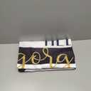 Cinbloo Black and Pink Shower Curtain 60Wx72H Fashion Black White Girly Shower Curtain for Girl Women Modern Flower Floral Perfume Striped High Heels Magazine Books Fabric Bathroom Decor with 12 Hooks