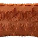 2 x Artscope Halloween Pillow Covers 12 x 20 Set of 2 Decorative Ghost Holiday Pumpkin Throw Pillow Cases Soft Plush Faux Fur Couch Cushion Case for Farmhouse Halloween Sofa Bed Room Home Decor-Rust