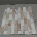 Art3d 10-Sheet Peel and Stick Backsplash Tile for Kitchen - 1212 Stick on Wall Tile for Kitchen Bathroom Countertop Living Room, Beige & White